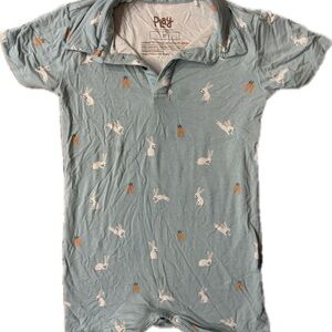 Play by Little Sleepies Blue Easter Bunny Romper